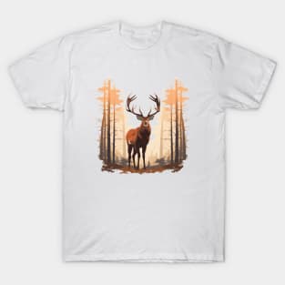 Deer And Forest T-Shirt